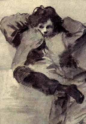 Rimbaud en 1872, lavis de Louis Forain