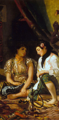 Delacroix, Femmes d'Alger dans leur appartement, dtail
