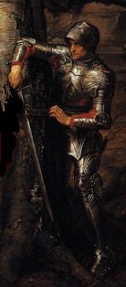 Millais,
                      The Knight errant (détail)