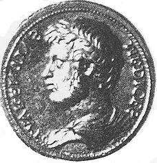 Médaille représentant le profil de Lorenzo.